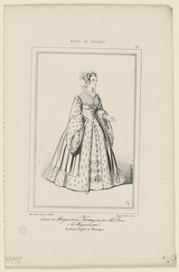 Costume de Marguerite de Navarre, jouée par Mme Dorus. - Les Huguenots, opéra. - Académie royale de musique