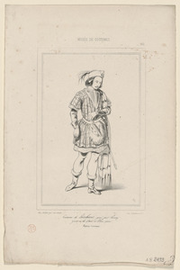 Costume de Larchant, joué par Henry. - Guise, ou les États de Blois, opéra. - Opéra-Comique