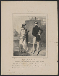 Supplice de la Géométrie - appliqué à un jeune chrétien qu'une vestale attendait au Cirque. - "Nous allons voir maintenant qu'un angle BAC, dont le sommet A est à un point - de la circonférence, a pour mesure la moitié de l'arc CB compris entre ses côtes...Et nous passerons aux théorèmes suivans (sic)...