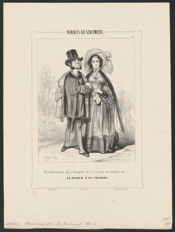 Il ya a des hommes qui s'arrangent de n'être pour une femme que - la raison d'un chapeau