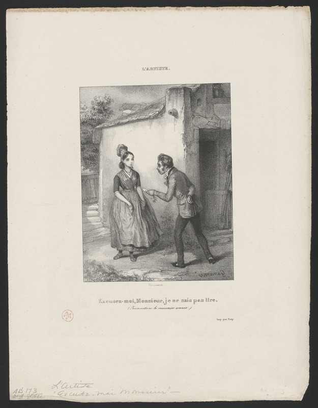 Excusez-moi, monsieur, je ne sais pas lire. - Jeannette, ou la mauvaise année
