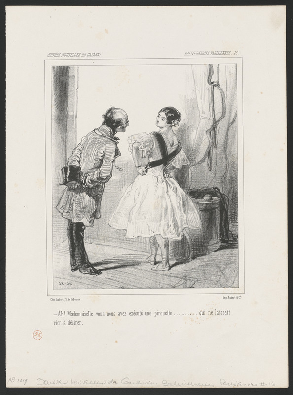 Ah! Mademoiselle, vous nous avez exécuté une pirouette...qui ne laissait - rien à désirer