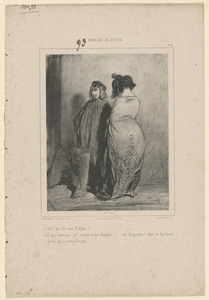 Où qu'tu vas, Polyte? - J'vas tremper un' soupe à ma femme... un' faignante! que v'là trois - jours qu'a travaille pas