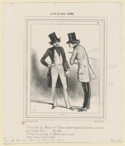 Tu sais bien que Maurice et Charles avaient toujours des histoires ensemble pour la petite - Zélie?... - Eh bien!... - Eh bien! elle a partagé le différent (sic) par la moitié. - Juste! Alors ils vont se battre...