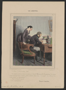 Paris, le 26 Octobre, 1841 - "Au premier janvier prochain, je payerai à l'ordre de mademoiselle Beaupertuis, la somme - de trois cent deux francs, soixante-quinze centimes, valeur reçue..." (en quoi?...en affection? en - tendre intérêt en dévouement?) - Pas de bêtises! voyons! - "En marchandises." - Benjamin Coquardeau