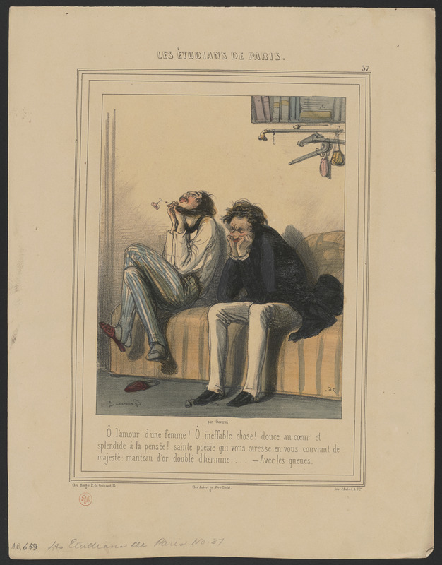 O l'amour d'une femme!...O inéffable chose! douce au cœur et -splendide à la pensée! sainte poésie qui vous caresse en vous couvrant de -majesté - manteau d'or doublé d'hermine..., - Avec les queues