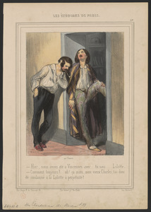 Hier, nous avons été à Vincennes avec...tu sais...Lolotte. - Comment toujours?...ah! çà mais, mon vieux Charles, t'as donc - été condamné à la Lolotte à perpétuité?