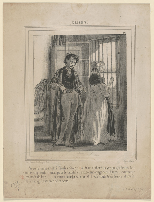 Voyons! pour aller à Tivoli ce soir, il faudrait d'abord payer au