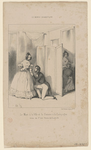 Le mari à la ville et la femme à la campagne. - Scène du 1er acte. Théâtre du Vaudeville