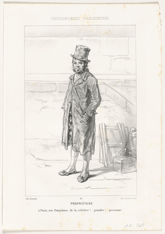 Propriétaire - à Paris, rue Dauphine, de la célèbre!...poudre!...persanne (sic)!