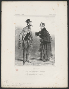 Le jour de l'an. - Je prie mosieu de me permettre de lui souhaiter - que je touche ma petite note chez lui. - A vous pareillement, m'sieu...Toupray