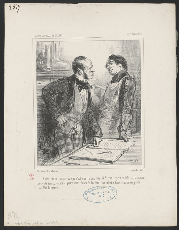 Voyez, jeune homme, ce que c'est que le bon marché! Sur ce petit