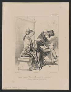 Londres, Décembre, "Milords et Messieurs, le gouvernement... - (Le mari s'endort, la femme s'éveille)."