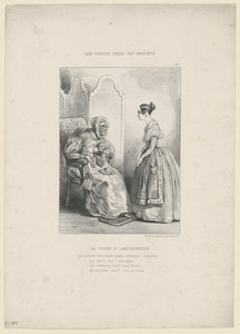 La boite d'amourettes - qui contient trois choses, aimer, embrasser, congédier. - Qui aimez-vous? - Mon papa. - Qui embrassez-vous? - Mon cousin. - Qui congédiez-vous? - Ma tante