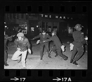 Harvard Square anti-war riot: Police assault demonstrators, Cambridge