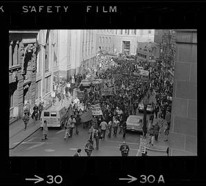 "Free Fred Hampton" parade, downtown Boston (Arch Street)