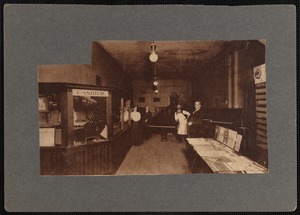 Interior of M. Steinert and Sons music store