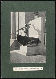Whaleman's statue on Library Square, New Bedford, MA