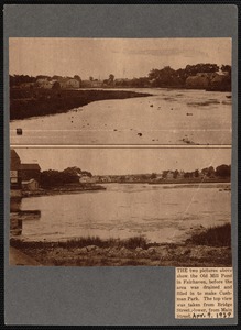 Mill Pond, Fairhaven, MA before being drained and filled to create Cushman Park