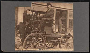 George C. Allen in homemade auto