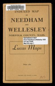 Indexed map of Needham and Wellesley, Norfolk County, Mass.