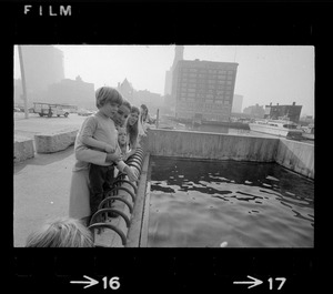Kathryn White with her children at aquarium