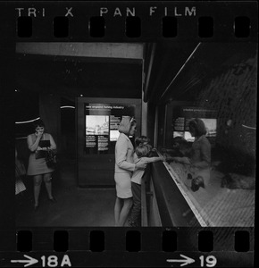 Kathryn White with her children at aquarium