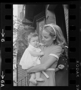 Kathryn White holding her daughter Patricia