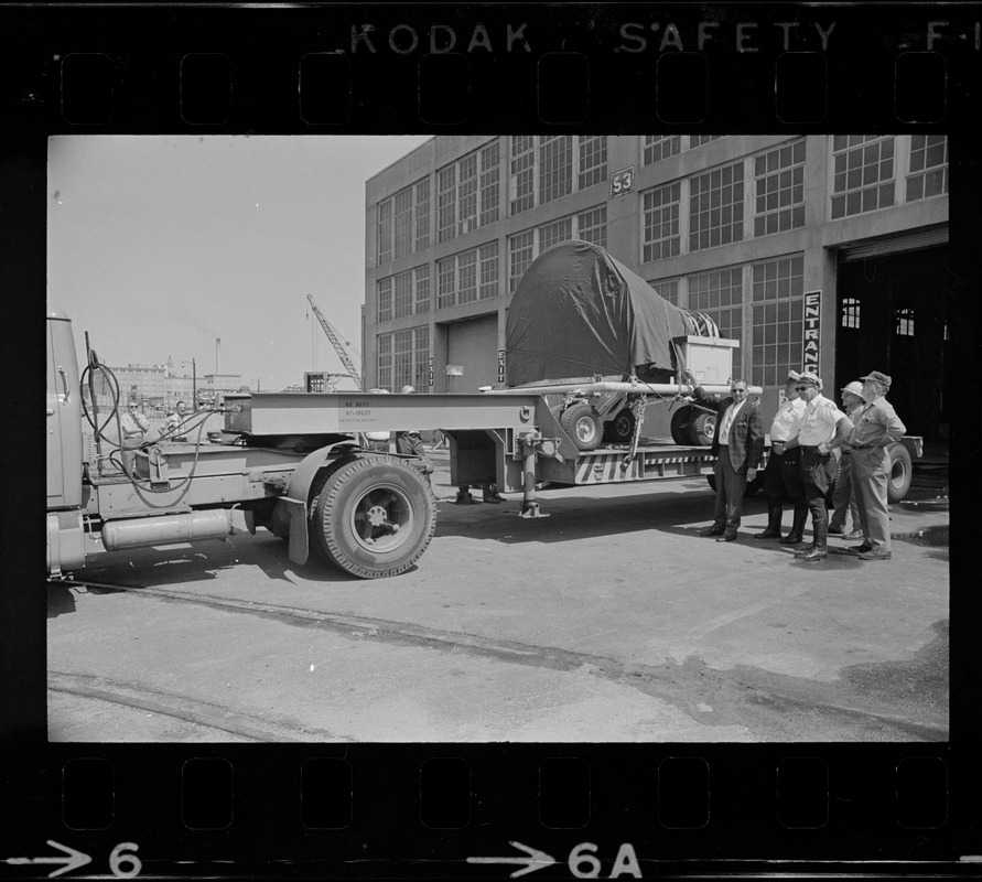 Gemini 9 leaves South Boston Naval Annex