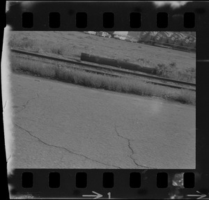 Dockside railroad tracks at South Boston Naval Annex