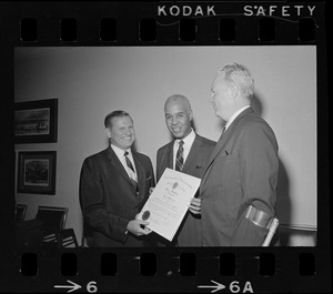 Gov. John Volpe, Roy Wilkins, and Mayor John Collins at NAACP convention