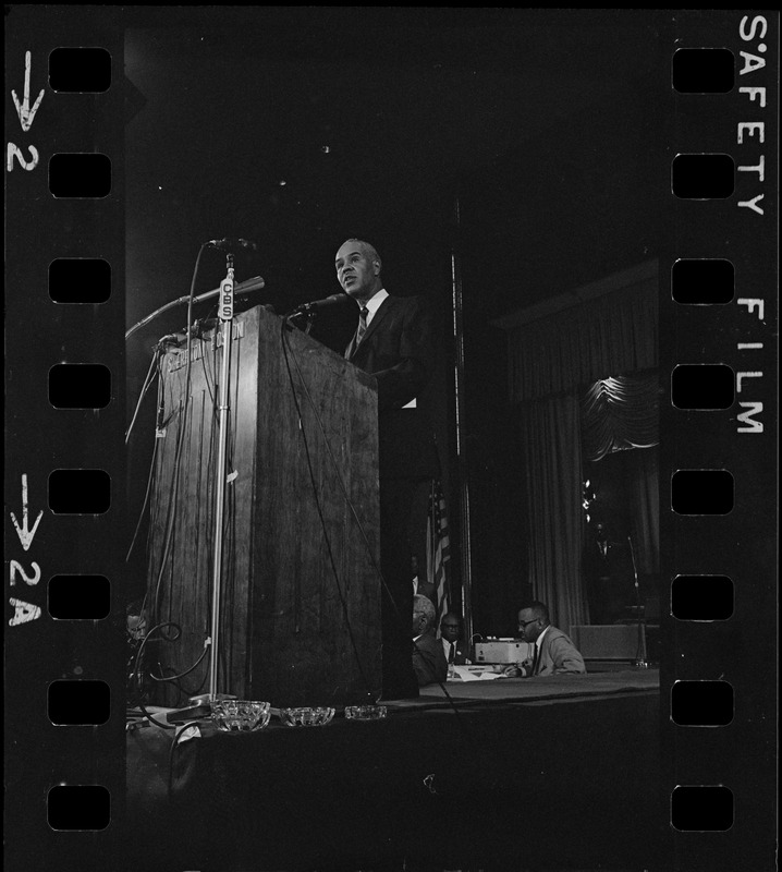 Roy Wilkins speaks at NAACP convention now in progress at the Sheraton-Boston Hotel