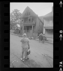 House on Gayland Street, Roxbury, in which eight people died in a fire