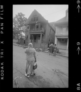House on Gayland Street, Roxbury, in which eight people died in a fire