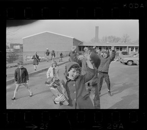 Children at Malcolm S. White Elementary School during teachers strike