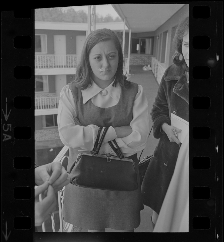 Janet Bellezia at Arrowhead Motor Inn in Bedford during Woburn teachers strike