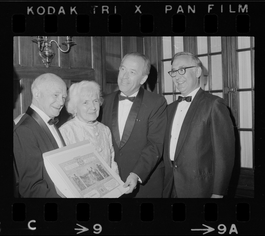 Max Kabatznick, possibly Rose Kabatznick, U. S. Sen. Henry Jackson, and George Shapiro at the 38th Annual Jewish National Fund Dinner