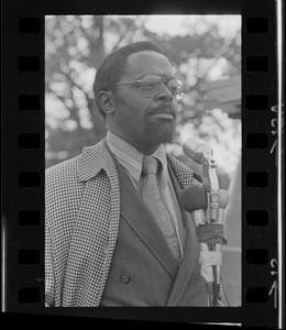 Possibly Dr. Desh Mission speaking during the Third World Walk for Liberation