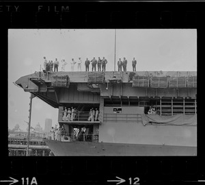 Gemini 9 arrives at South Boston Naval Annex on the U. S. S. Wasp