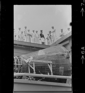 Gemini 9 arrives at South Boston Naval Annex on the U. S. S. Wasp