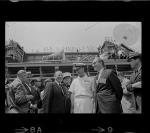 Massachusetts Governor John Volpe at South Boston Naval Annex for arrival of Gemini 9 aboard the U.S.S. Wasp carrier