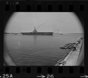U.S.S. Wasp arriving at South Boston Naval Annex with the Gemini 9 capsule aboard