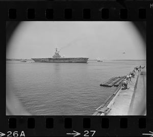 U.S.S. Wasp arriving at South Boston Naval Annex with the Gemini 9 capsule aboard
