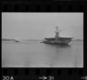 U.S.S. Wasp arriving at South Boston Naval Annex with the Gemini 9 capsule aboard