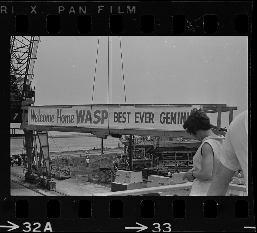 Gemini 9 arrives at South Boston Naval Annex on the U. S. S. Wasp