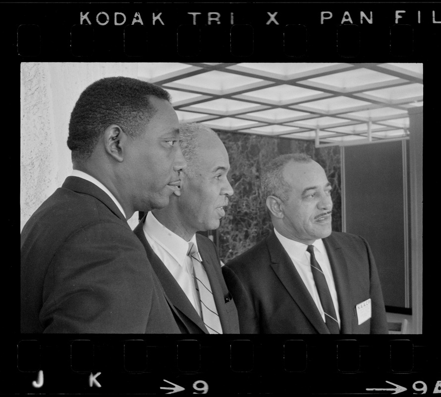Roy Wilkins with two unidentified men at NAACP National Convention