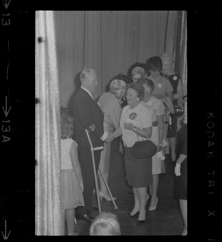 Boston Mayor John Collins campaigning during Democratic Senate primary