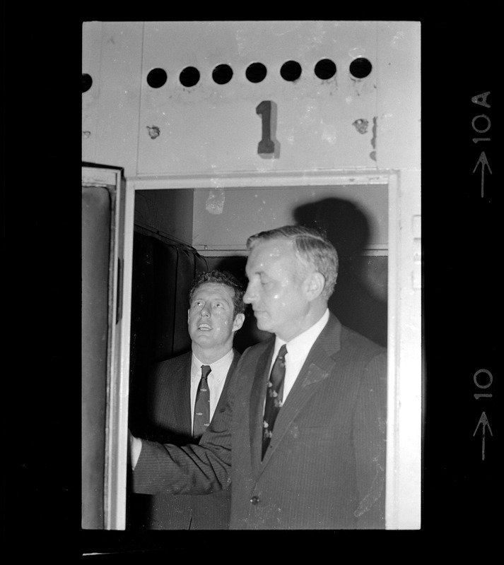 Boston city councilors Gerald F. O'Leary and Patrick McDonough during tour of Charles Street Jail