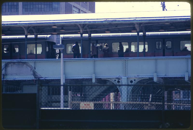 Older elevated streetcar platform at North Station