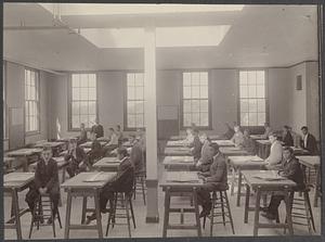 Mechanical Drawing Class, Newton Technical High School, c. 1906